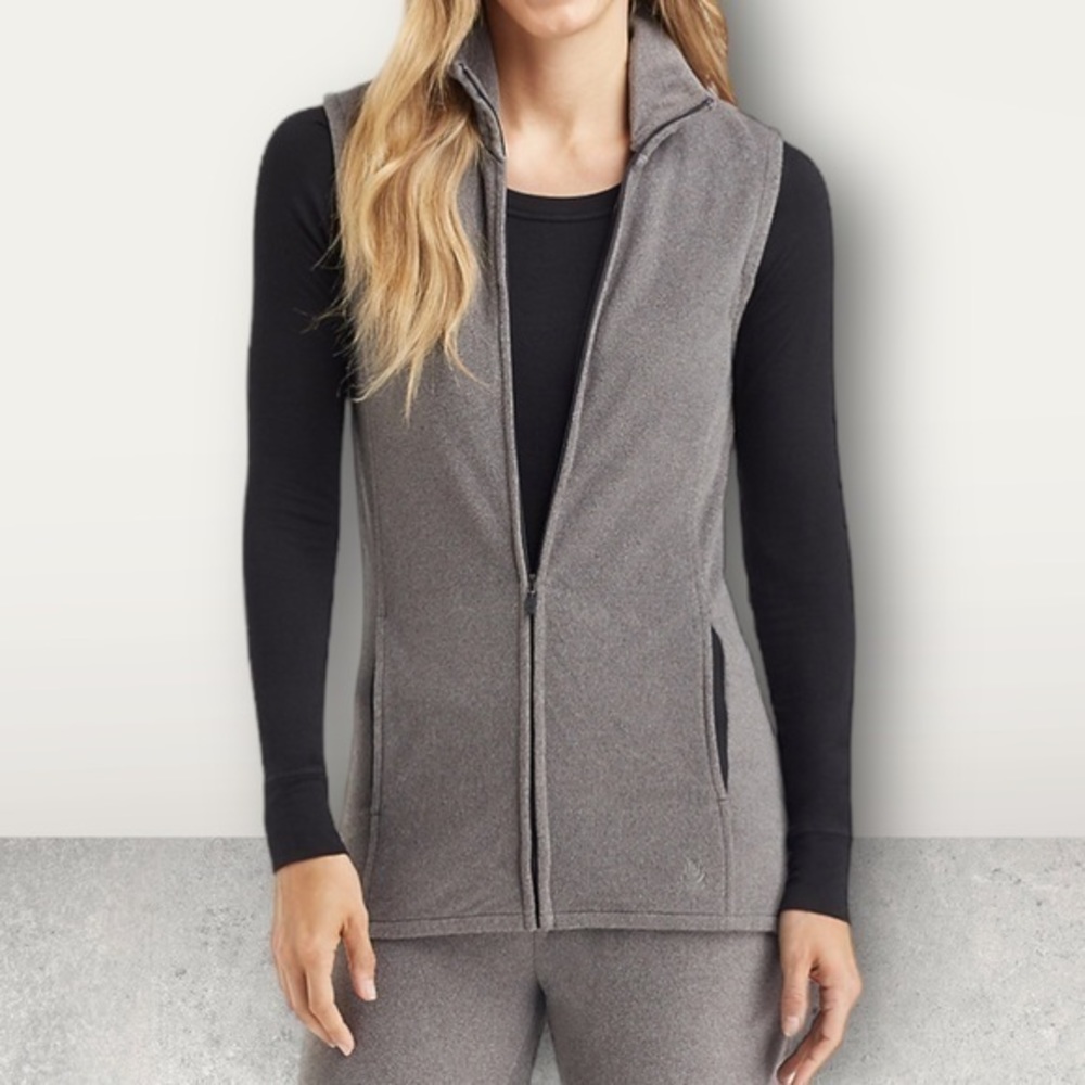 WOMENS CUDDL DUDS VEST FLEECE WEAR W/ STRETCH SIZE LARGE - NEW